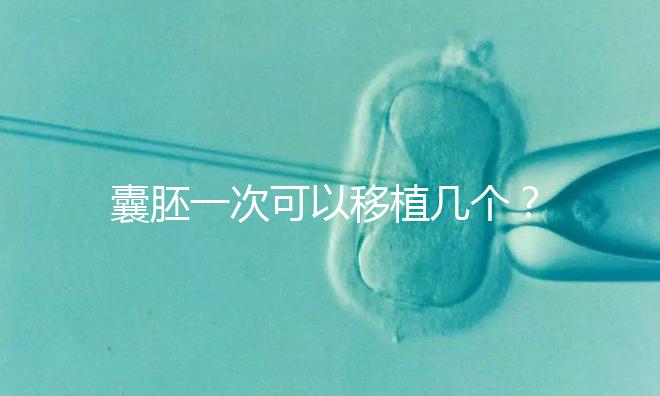 囊胚一次可以移植幾個(gè)？